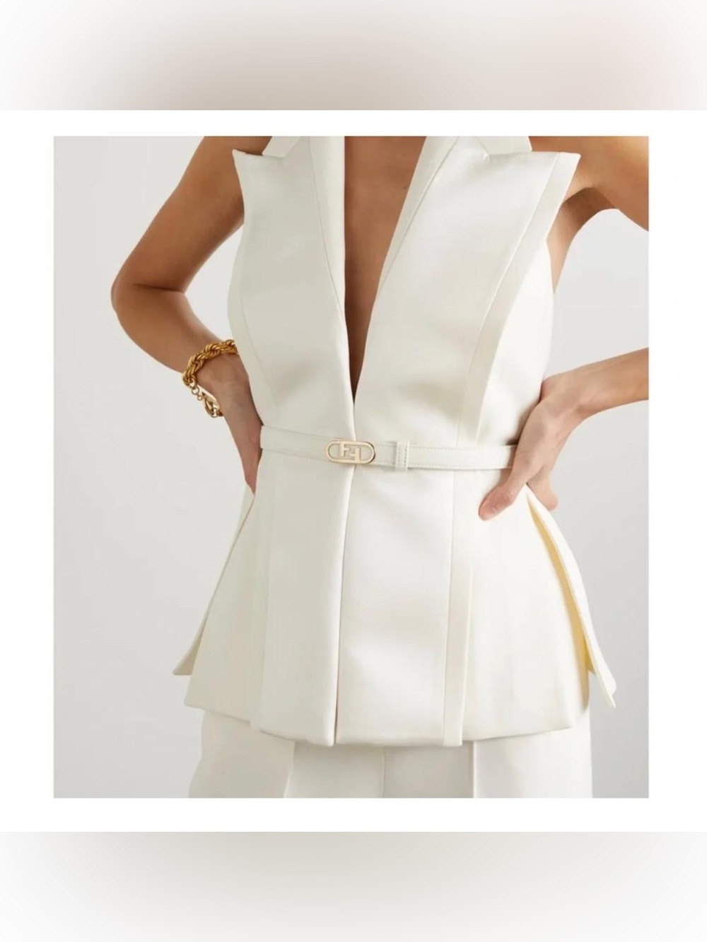 Fendi Tailored Vest with Belt